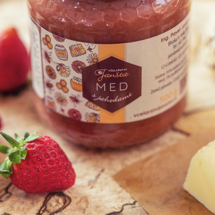 Med s jahodami 500g