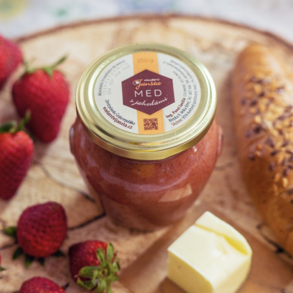 Med s jahodami 250g
