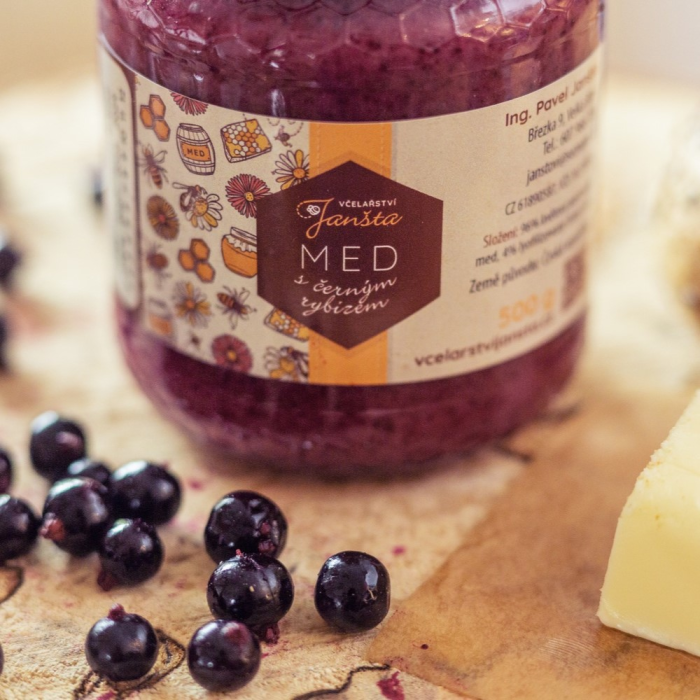 Med s černým rybízem 500g