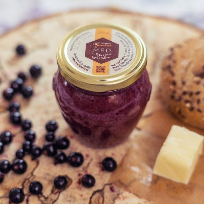 Med s černým rybízem 250g