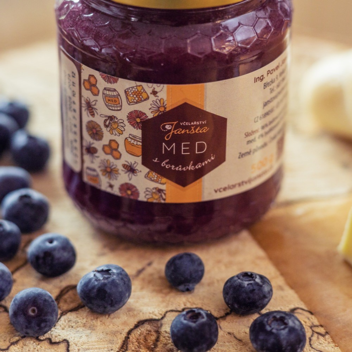 Med s borůvkami 500g